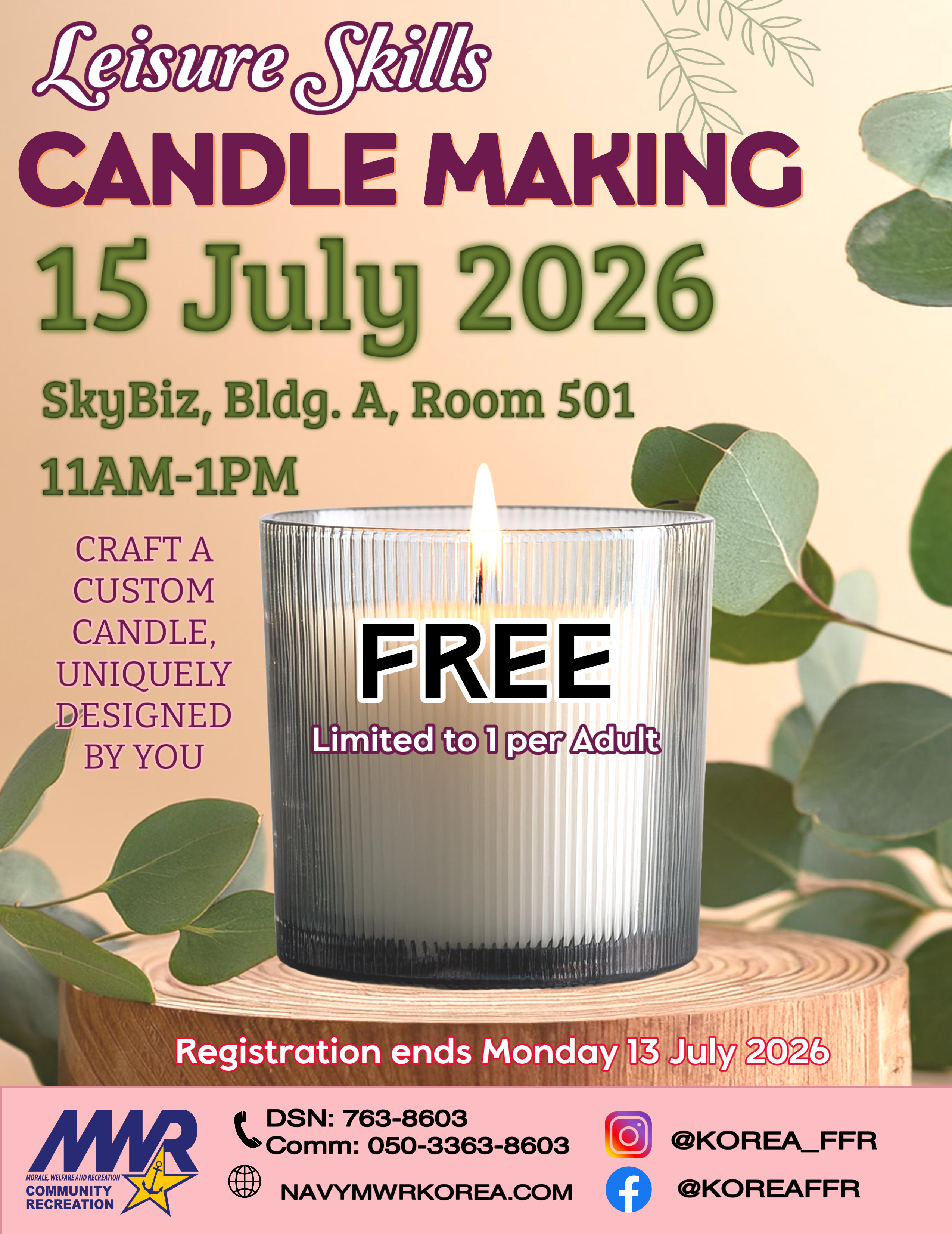 candle Making Workshop flyer