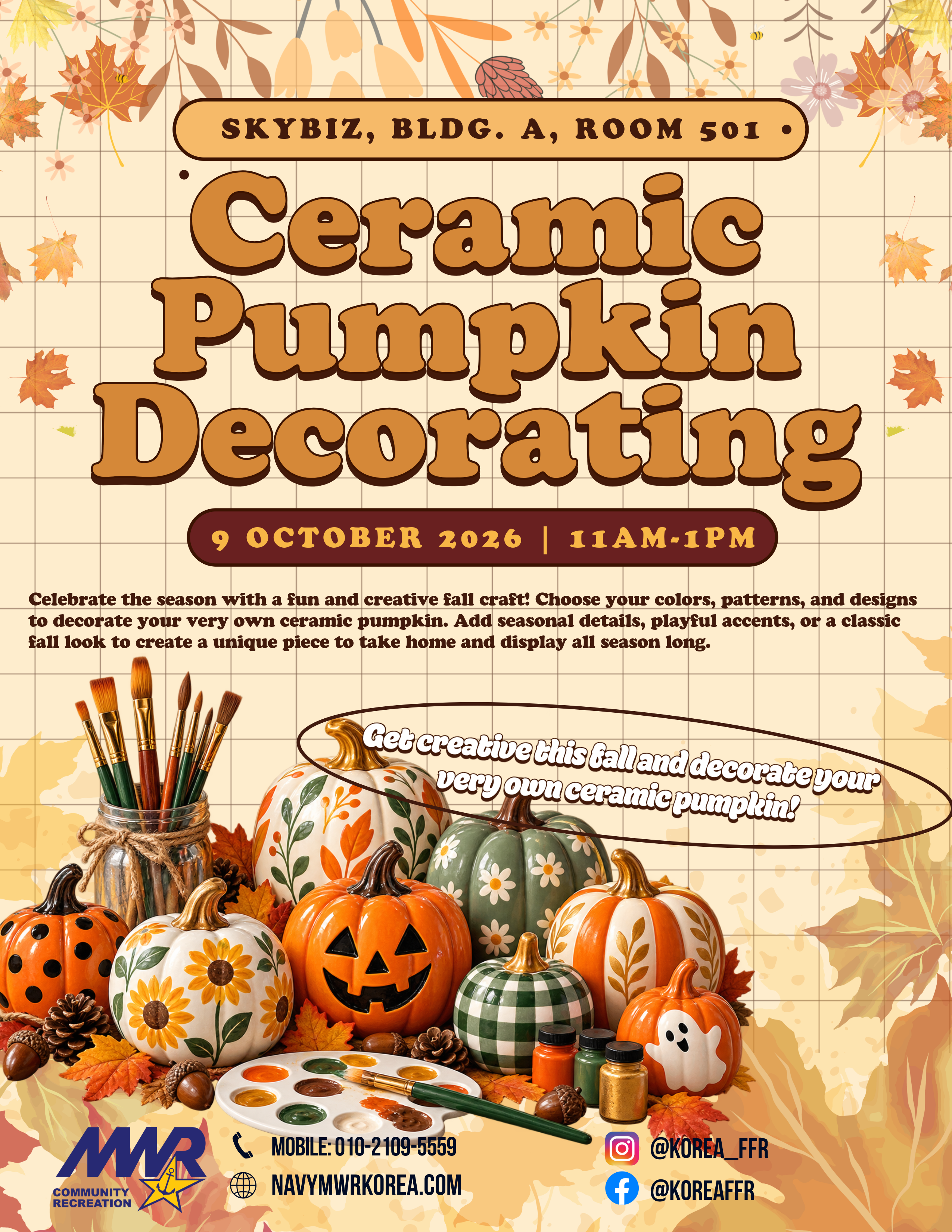 Ceramic Pumpkin Decorating